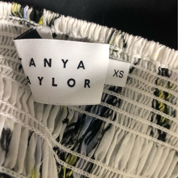 Tanya Taylor Mini Glenda Dress in White Warped Lily - Size XS (4 / 5) - Picture 6 of 8